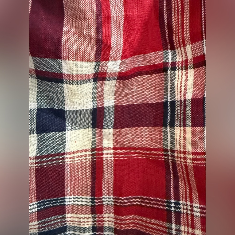 Lauren Ralph Lauren multicolor plaid linen wrap skirt (hemmed) (fair) (read) - Picture 10 of 15